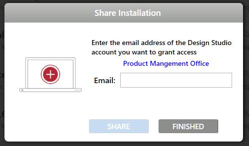 WELCOME You can share an installation in one of two ways: Right-clicking in the Existing Installations List. i ii iii Choose Share.