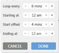 95 i Starting with three undefined triggers, highlight the first trigger and click Timer (see fig. 95). Set Loop every to 6 mins.