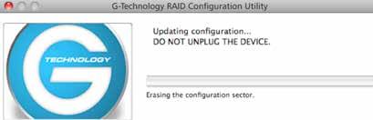 Using RAID Modes 5. A window will appear telling you the configuration is in progress.