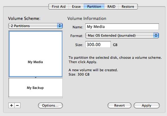 Maintenance for Your Drive 5. Click on the first partition in the Volume Scheme area. Your partition will be highlighted by a blue bounding box. In the Name field, type a name for the partition.