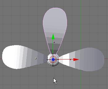 Then Press the RKEY and rotate the new petal