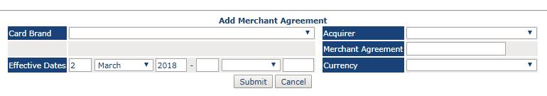 - A Merchant Agreement Range can nly be added t a Merchant Agreement recrd if this ne has been previusly added by the airline and cnfirmed by the DPC.