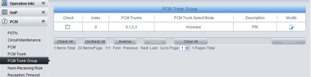 requirement, add related PCM Trunk(s) into PCM Trunk Group.