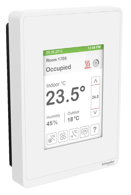 Room Controller Low Voltage Fan Coil Controller and Zone Controller Application specific controller with customizable covers and screen colours.