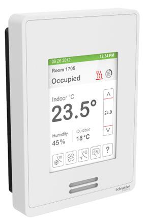 Room Controller Features 2 The perfect balance between simplicity and sophistication. Select from a wide variety of casings, fascias, and configurable screen colours to match decor.