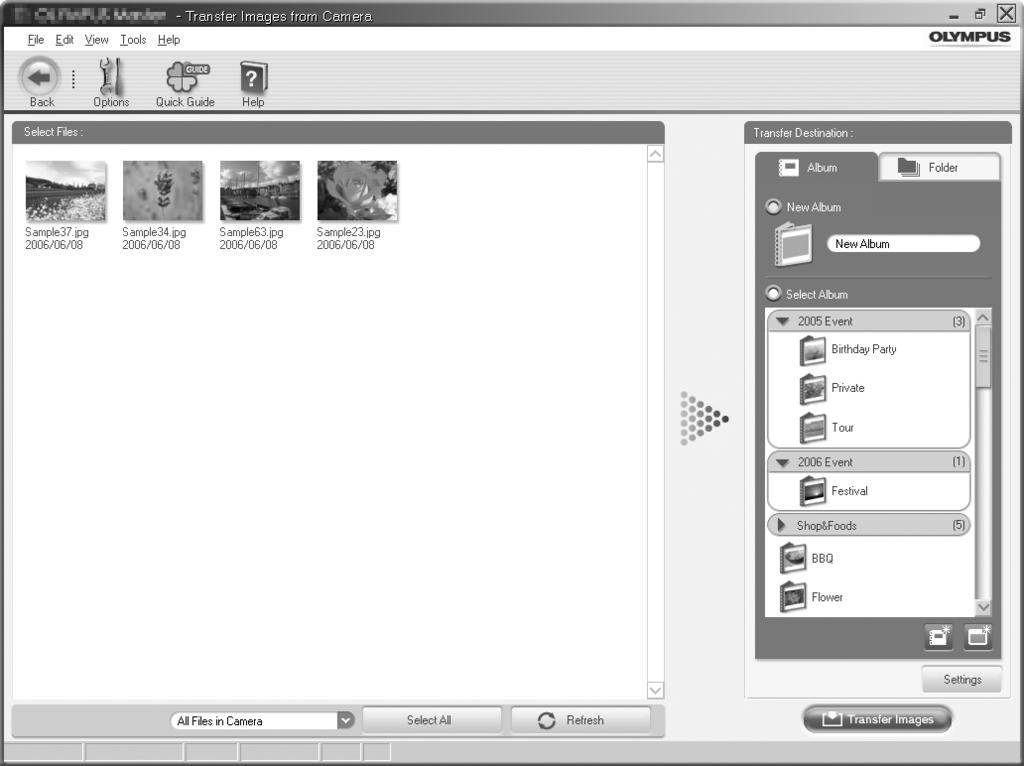 Start up the OLYMPUS Master software Windows 1 Double-click the OLYMPUS Master 2 icon on the desktop. Macintosh 1 Double-click the OLYMPUS Master 2 icon in the OLYMPUS Master 2 folder.