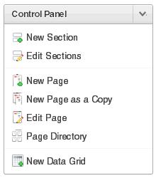 Data Grid Data To refresh the view, click the Search button. The Control Panel displays on the right side of most Websheet pages.