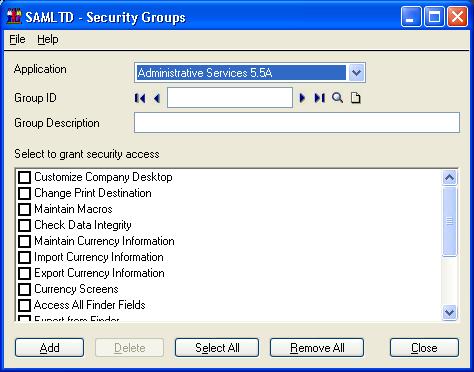 Set Up Security Groups and Assign User Authorizations By default, the Domain and User ID fields display the domain and user ID for the currently logged-in Windows user, if their Sage 300 User ID has