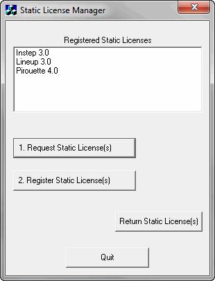 After this dialog is dismissed, the list of Infometrix software licenses registered on your computer is shown, as in Figure 1.