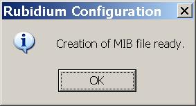 With a click n Finish the MIB file will be created.