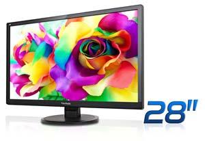 Experience better viewing on a large 28 screen The ViewSonic VA2855Smh is a 71cm / 28.0 inch (diagonal) LED display ideal for both home entertainment and office work.