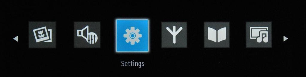 7. Settings The submenu can be access by pressing OK when this menu is