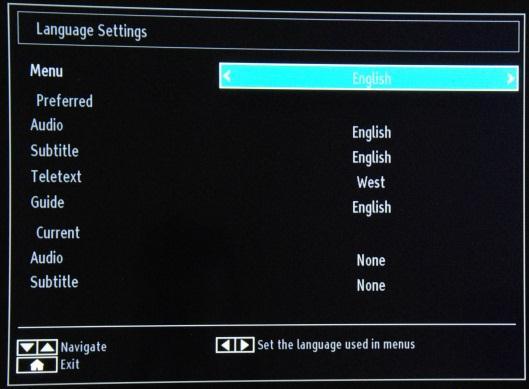 - Language: Configures language settings (-may change depending on the