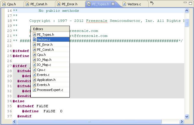 Editor 2.2.28 How do I switch between the source files in the Editor view? To switch between the source files in the Editor view while creating your project: 1. Press Ctrl+Tab.
