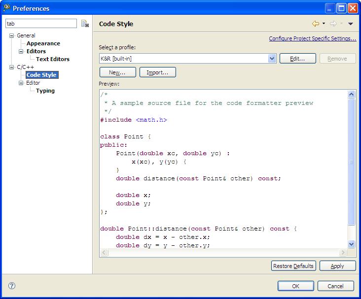2. Type code as the filter text to narrow down the list of preferences. 3. Select Code Style in the left pane to modify the code formatting. Chapter 2 IDE and Installation Figure 2-17.
