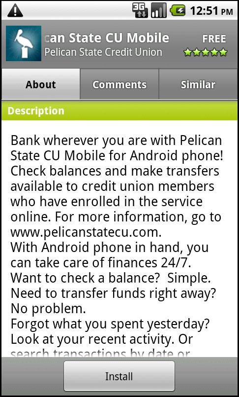 Getting Started With PelicanMobile Pelican State CU s mobile banking