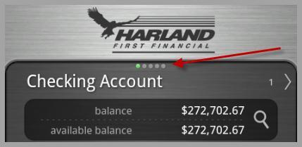 Accounts You may view balance information under the account icon.