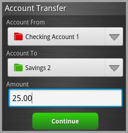 Move Money To complete transfers complete the following steps.