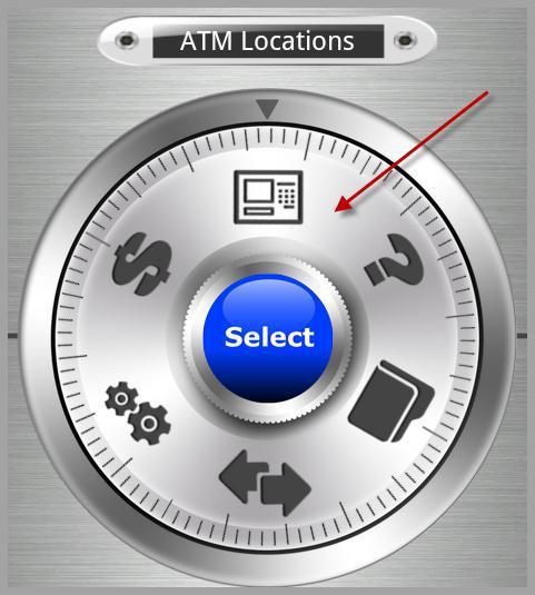 Navigation Process The navigation for the Farmers Trust & Savings Bank Mobile Banking Application is displayed much like below: Slide the dial clockwise or counterclockwise to maneuver
