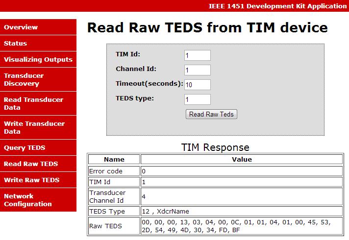 TIM Response Example #1 Read by standard