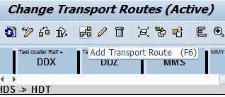 Repeat the previous step for LU3 and HNP Choose Add Transport Route Your mouse pointer is now a pencil.