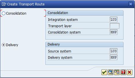 When you set up a delivery route, you are making sure that all transport requests that are imported into the