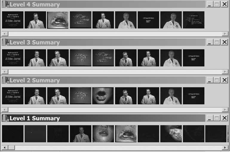 The icon principal video shots are treated as the concept-sensitive visual summary for the corresponding semantic medical concept node.