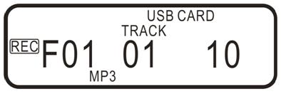 The CARD indicator at the top of the display will flash to indicate to the user that it is copying to the CARD. RECORD TO USB FROM MMC/SD 1. Insert the USB and CARD at the same time. 2.