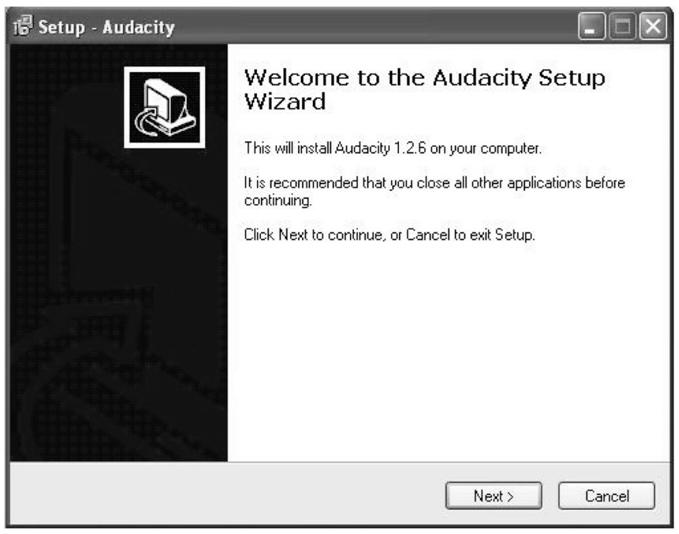 4. The Audacity Setup Wizard