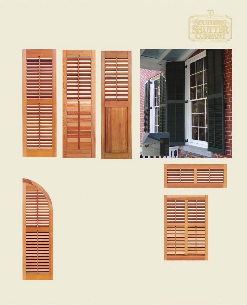 E X T E R I O R HEAVY DUTY MOVABLE LOUVER 13/8 Recessed Stile & Rail Shutters with Variable Louvers 1 7 /8 x 3 /8 Movable Louver Recessed Stile & Rail Shutter 2 Section Recessed Stile & Rail Movable