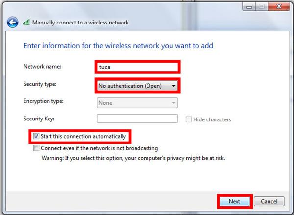 ADDING TUCA OR TUBLUE TO NETWORK LIST ON WINDOWS 7 In the network name type: Either tuca or TUBlue Type without quotes.