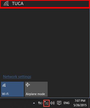 Look for the wireless icon in the Windows system tray on the task bar