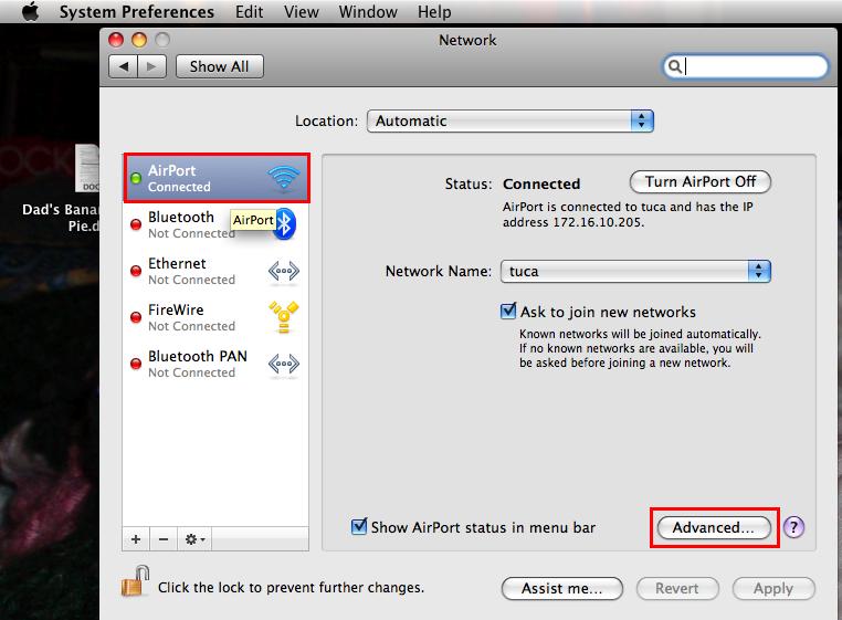 ADJUSTING TCP/IPV6 FOR MAC OS X In the Network panel,