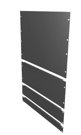 AIR FLOW MANAGEMENT Blank Panel 19 Tool Less Blanking Panel A frequently over looked component in air flow management, blanking panels allow you to close unused U space within the rack.