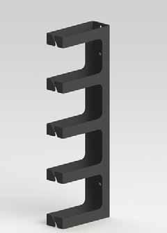 PDU plate mounted cable hook construction: CRS construction. Color: Black.