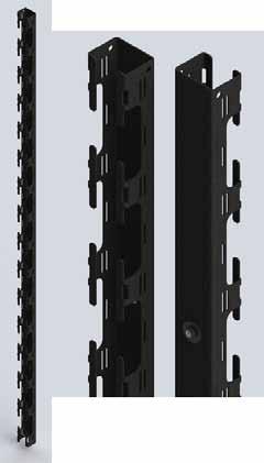 Component: Cable Management - TOOLLESS MOUNTING CABLE MANAGEMENT PDU PLATE MOUNTED PT20483 VERTICAL CABLE MANAGER, 2.2"W x 1.7" D x 73.