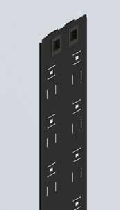 Component: cable management - TOOLLESS MOUNTING Zero U Side Mounted Lacing Panel PT20989 PANEL, LACING, ZERO U, SIDE MOUNTED, 42U $33 PT20618 PANEL, LACING, ZERO U, SIDE