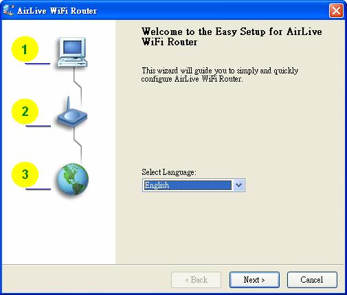 1 Easy Setup by Windows Utility Step 1 Install the Easy Setup