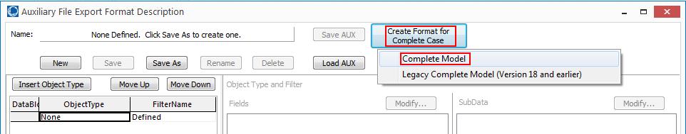 New in Version 20: Formats for Complete Case Drop down available on the Auxiliary File Export Format Description https://www.powerworld.