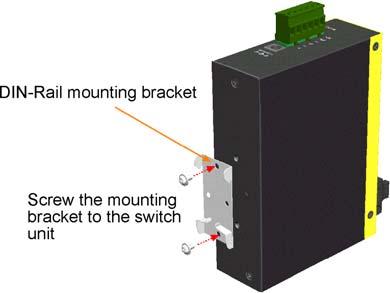 2.3 DIN-Rail Mounting In the product package, a DIN-rail