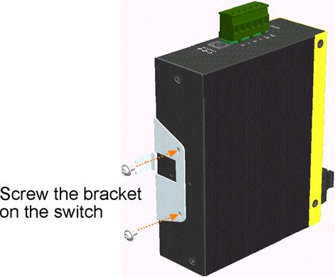 The bracket support mounting the switch on a plane surface securely.