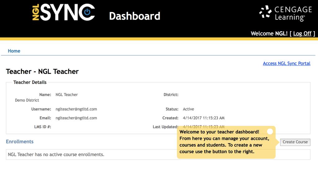 Self-Registration TEACHER If you already have a cengage.login.