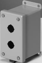 Miniature Pushbutton Boxes NEMA Rated Pushbutton Enclosures These NEMA rated boxes are designed for indoor use to house pushbuttons, selector switches, pilot lights, etc.