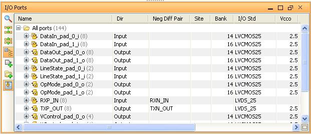 Step 6: Importing an I/O Port List Step 6: Importing an I/O Port List The PlanAhead software can import a variety of file formats to begin the I/O pin planning process.