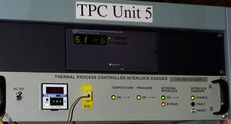 When testing of the GP330 and the Omega 375 controller is complete, verify green ENABLE on front of interlock chassis.