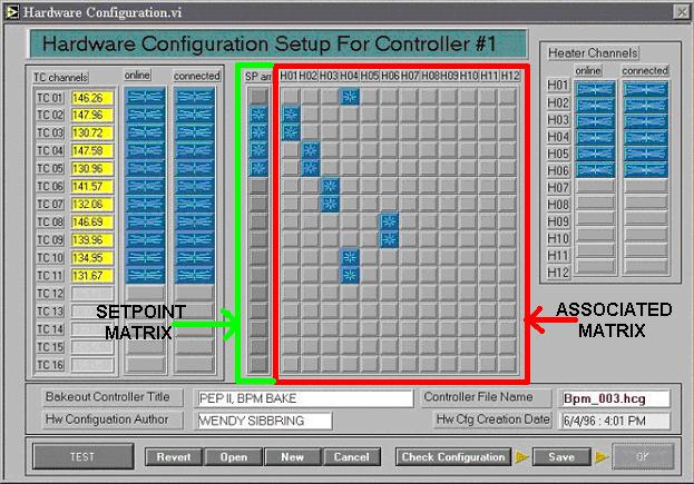 10) HARDWARE CONFIGURATION. a) From the main screen (previous), press the Hardware Configure button. b) Press the TEST button to make sure all of your TC s are reading properly.