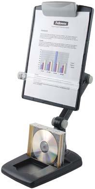 Fellowes Flex Arm Weighted Base Copyholder Rotates 90 for vertical or horizontal positioning Holds A4 size paper or wide forms 236124 Flex Arm Weighted Base