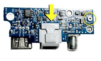 Replacement Note: Make sure that the replacement DC-in board includes the RJ-11 port and ambient light sensor cover.