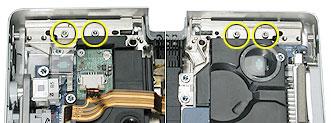 9. Remove the two screws and torsion bar on each side.