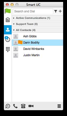 1.4 Start Chat Start a chat using one of the following methods: Double-click a contact from the Contacts list or search results.
